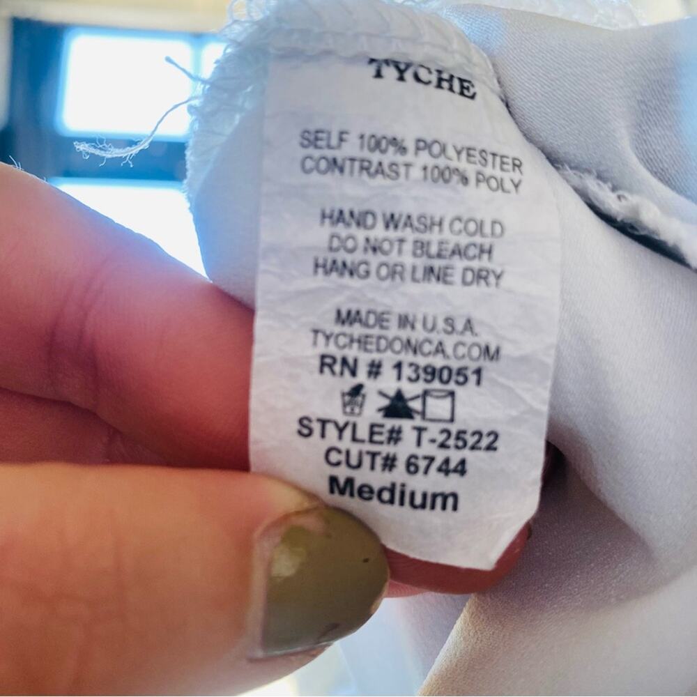 TYCHE NORDSTROM White Rainbow Striped Print Ruffle Layer Tank Top Swing Blouse M - Picture 5 of 7